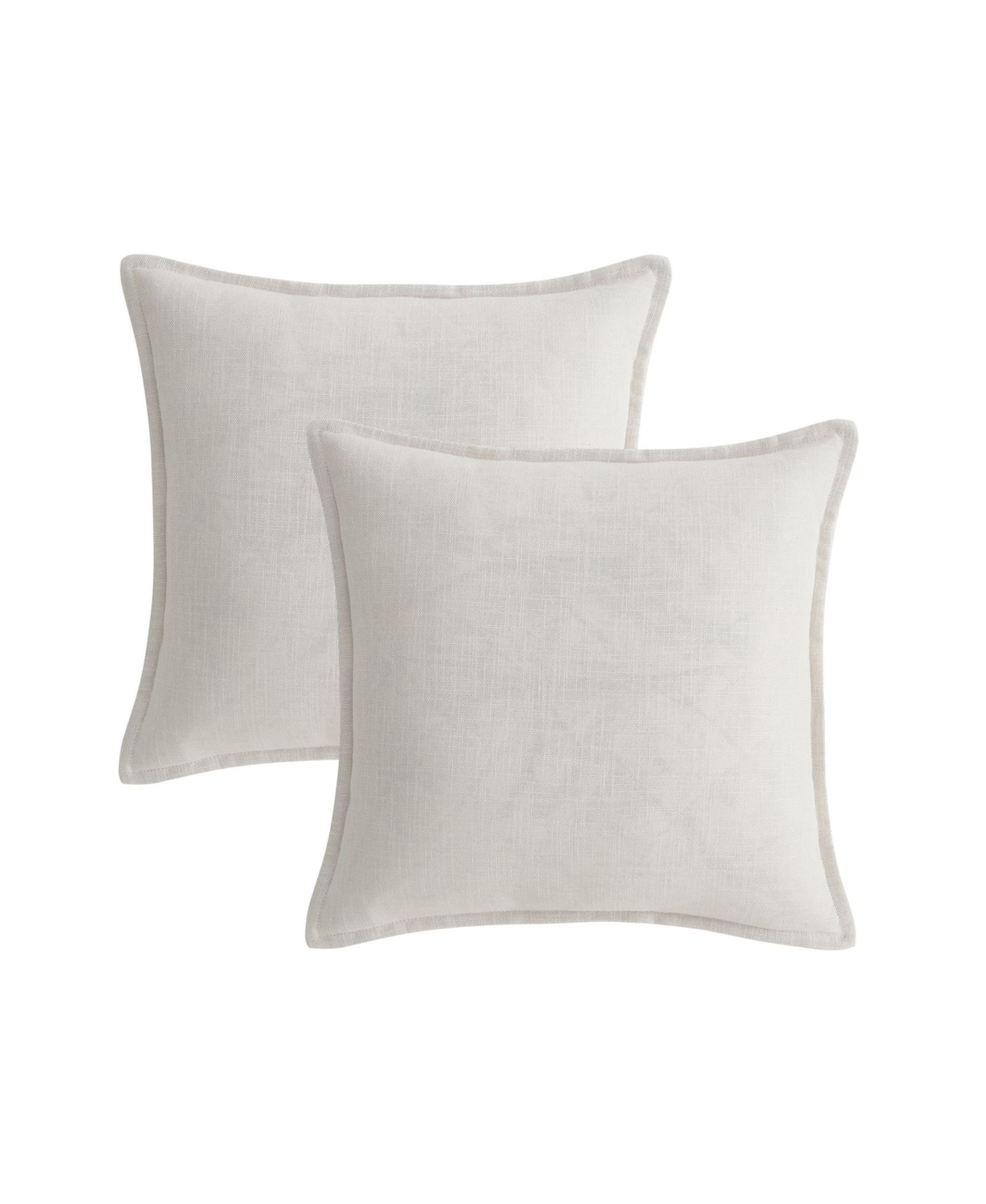Waterford Faux Linen Plush 2-Pack Decorative Pillow Set, 20" x 20"