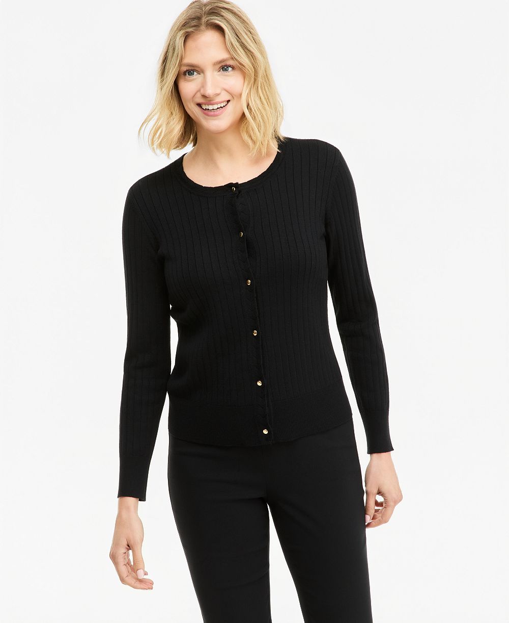 Женский кардиган JM Collection Ribbed Button-Down