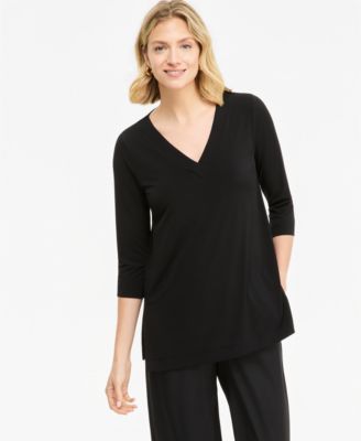 JM Collection Women's V-Neck 3/4-Sleeve Knit Tunic, Macy's Exclusive