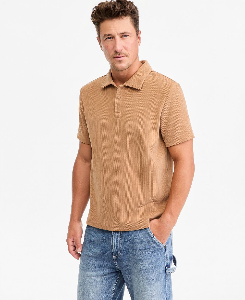 Мужская трикотажная рубашка Polo из вельвета Sun + Stone
