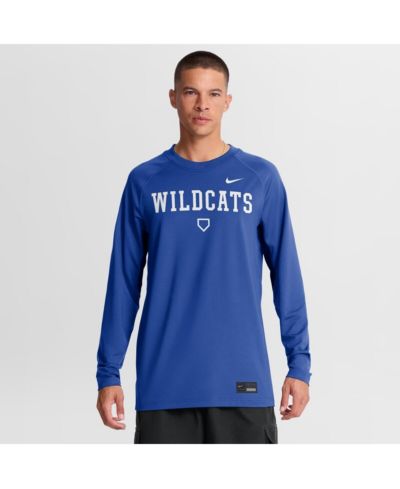 Nike Men's Royal Kentucky Wildcats Dugout Game Time Raglan Dri-FIT Long Sleeve T-Shirt