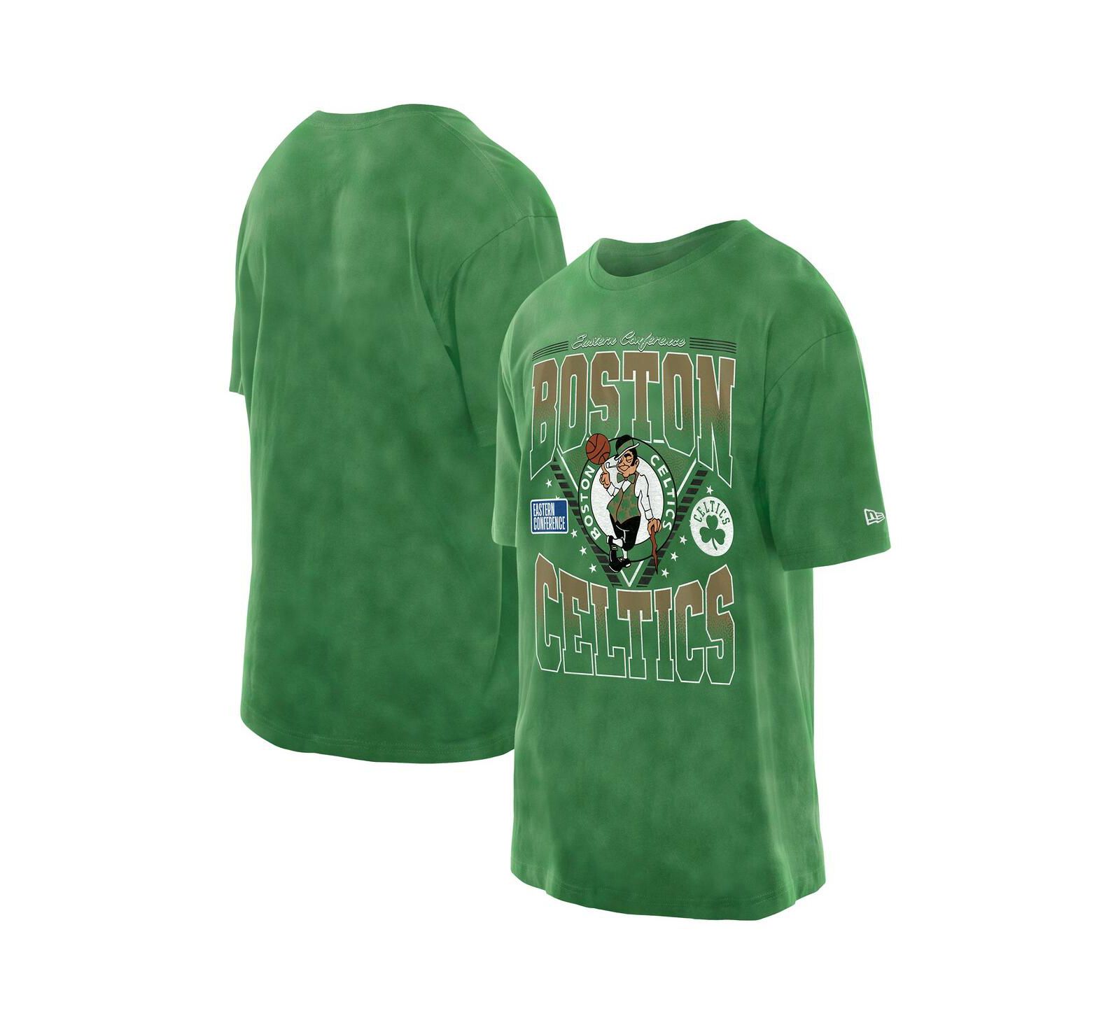Мужская футболка New Era Boston Celtics Boxy Old School Sport Vintage Wash, Kelly Green