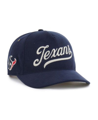 Мужская регулируемая кепка '47 Brand Navy Houston Texans Golden Age Corduroy Hitch