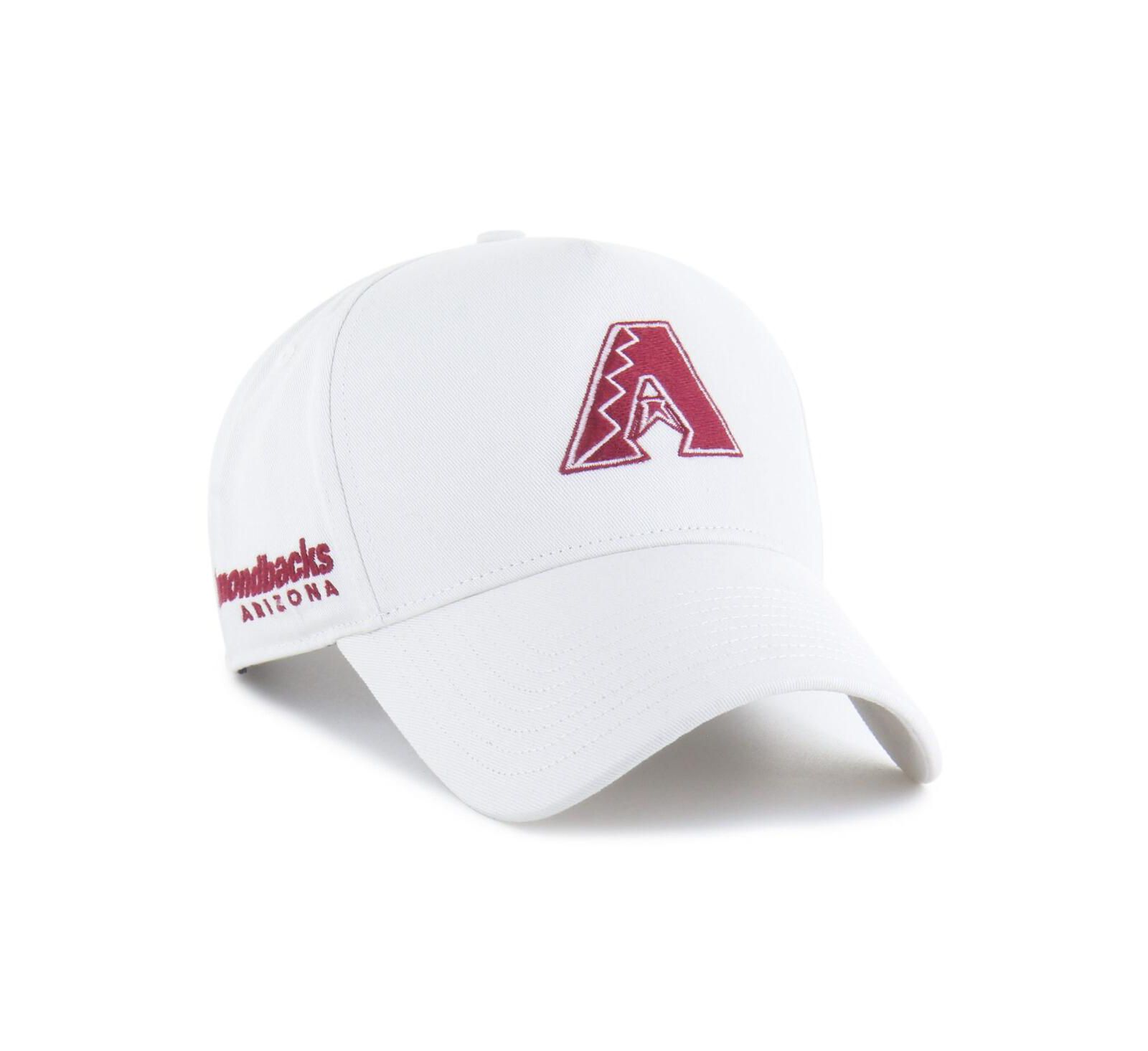 '47 Brand Men's White Arizona Diamondbacks Foundational Pinch Offside Adjustable Hat