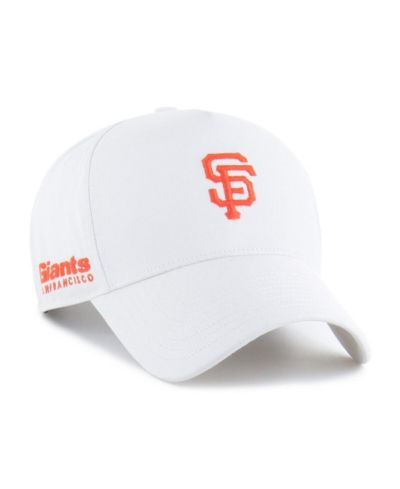 Мужская кепка '47 Brand White San Francisco Giants Foundational Pinch Offside Adjustable