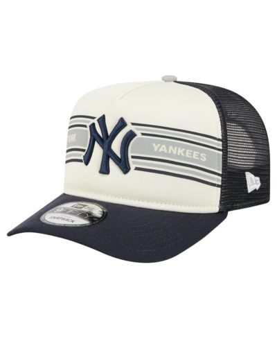 Мужская бейсболка New Era New York Yankees Banner A-Frame 9FIFTY Trucker Cream/Navy