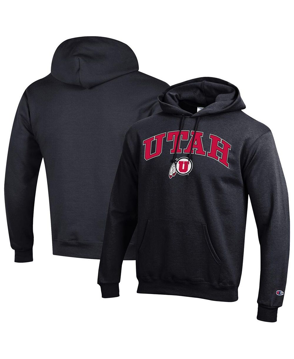 Мужское худи Champion Scarlet Utah Utes Arched Logo Fleece Pullover