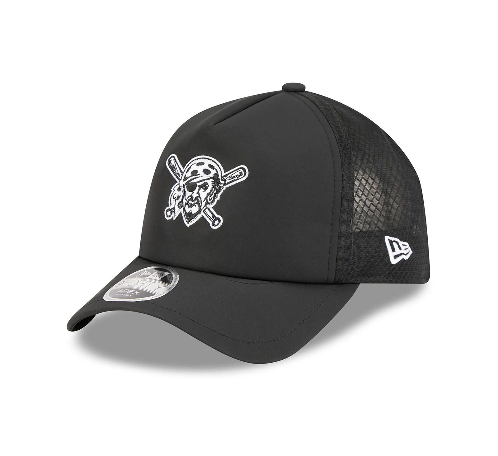 Мужская кепка New Era Men's Black Pittsburgh Pirates 2026 Batting Practice Alternate Apex 9FORTY Adjustable