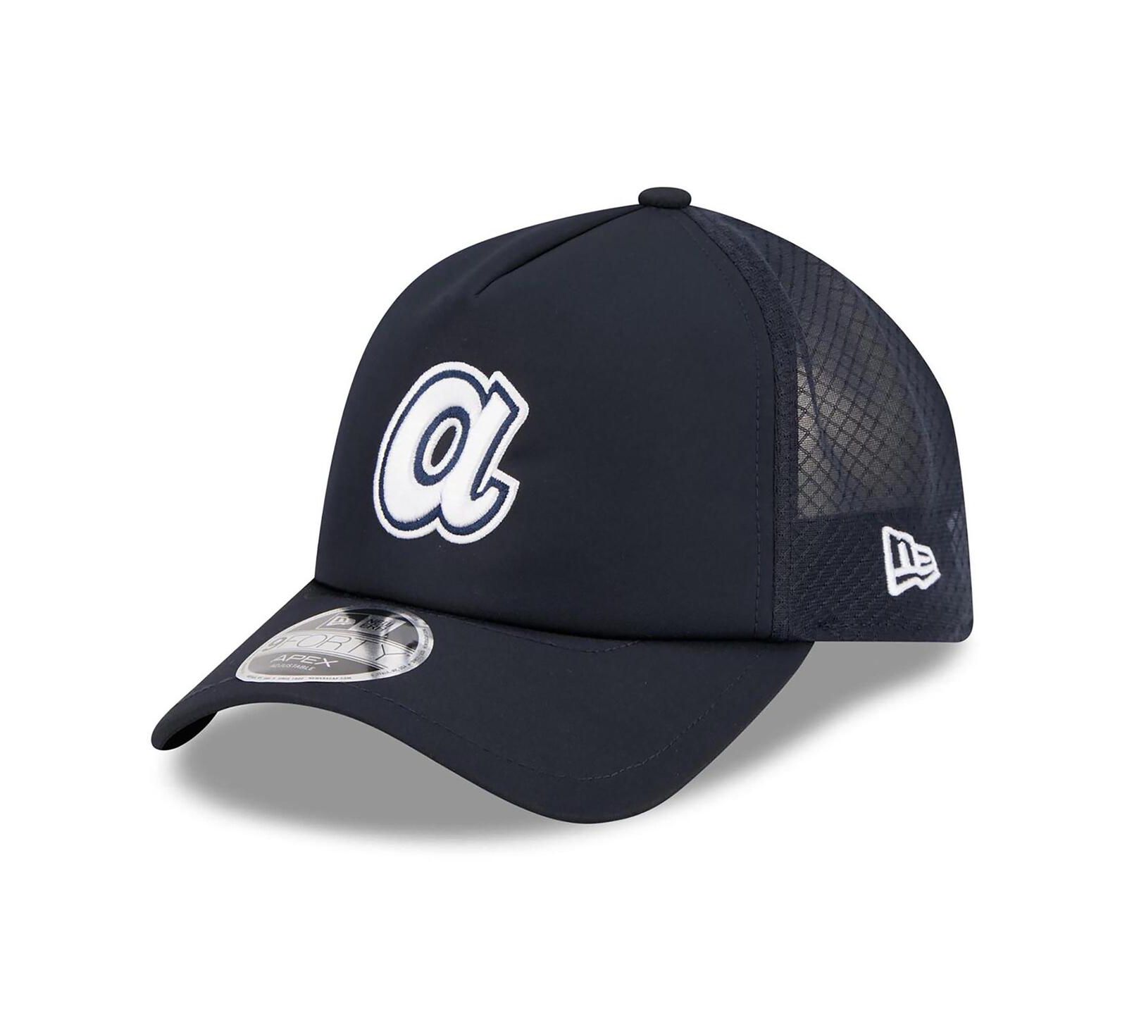 New Era Men's Navy Atlanta Braves 2026 Batting Practice Alternate Apex 9FORTY Adjustable Hat