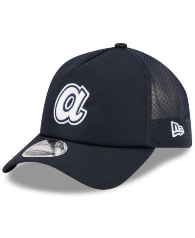 New Era Men's Navy Atlanta Braves 2026 Batting Practice Alternate Apex 9FORTY Adjustable Hat