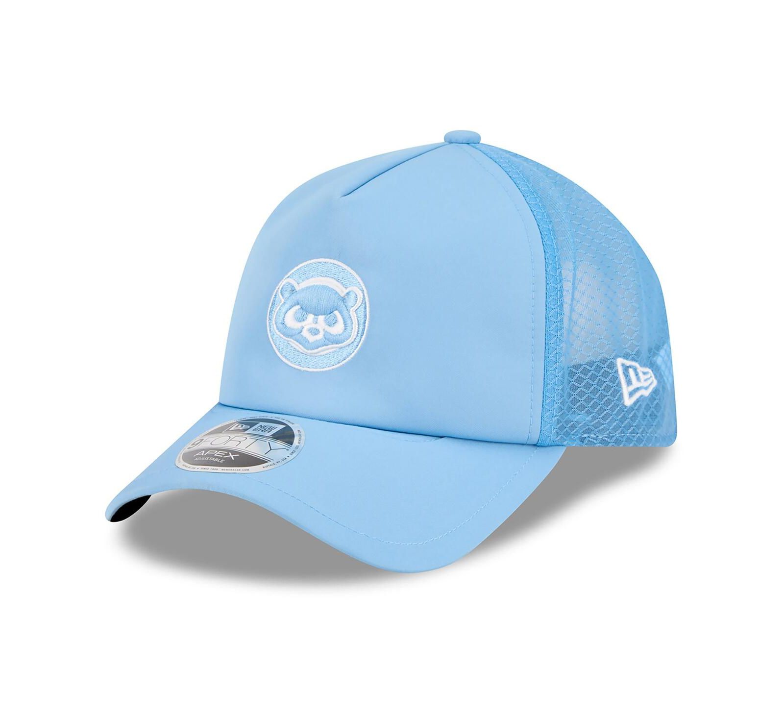 New Era Мужская голубая регулируемая кепка Chicago Cubs 2026 Batting Practice Alternate Apex 9FORTY