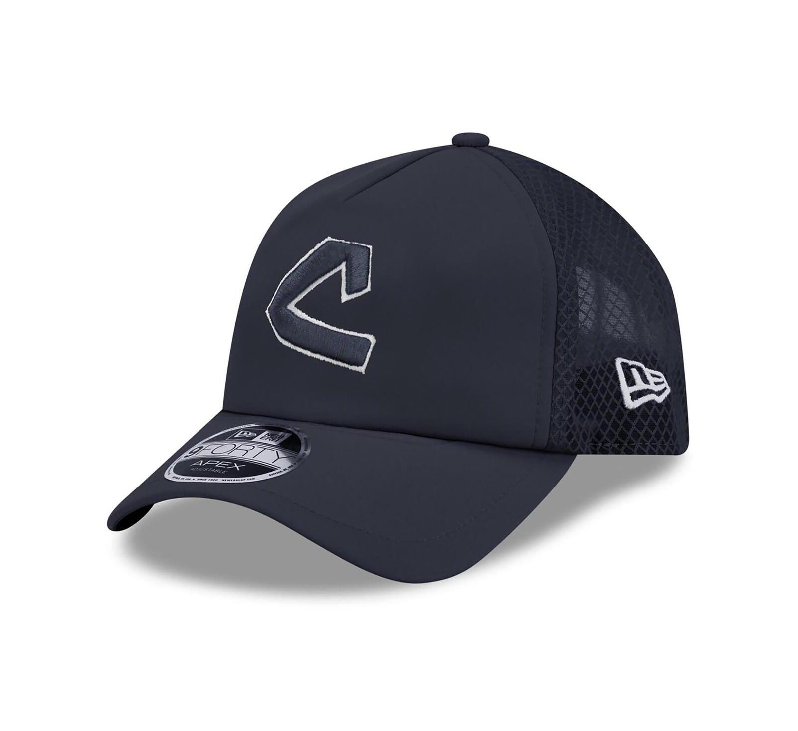 Мужская кепка New Era Navy Cleveland Indians 2026 Batting Practice Alternate Apex 9FORTY Adjustable