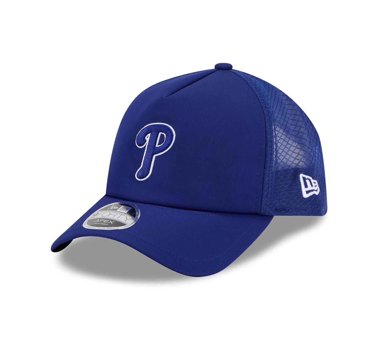 Мужская кепка New Era Philadelphia Phillies 2026 Batting Practice Apex 9FORTY, королевский синий
