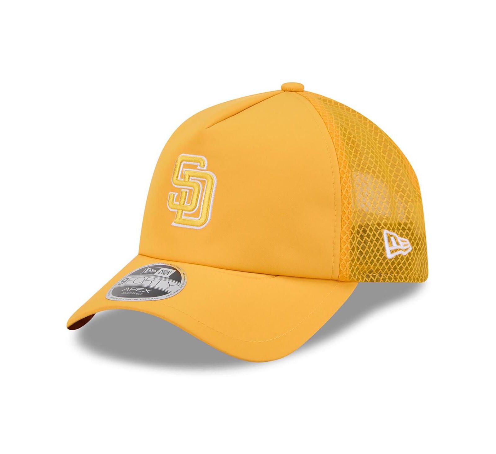 New Era Мужская кепка тракер 9FORTY регулируемая Gold San Diego Padres 2026 Batting Practice Apex