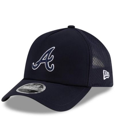 New Era Мужская кепка-тракер Atlanta Braves 2026 Batting Practice Apex 9FORTY Navy
