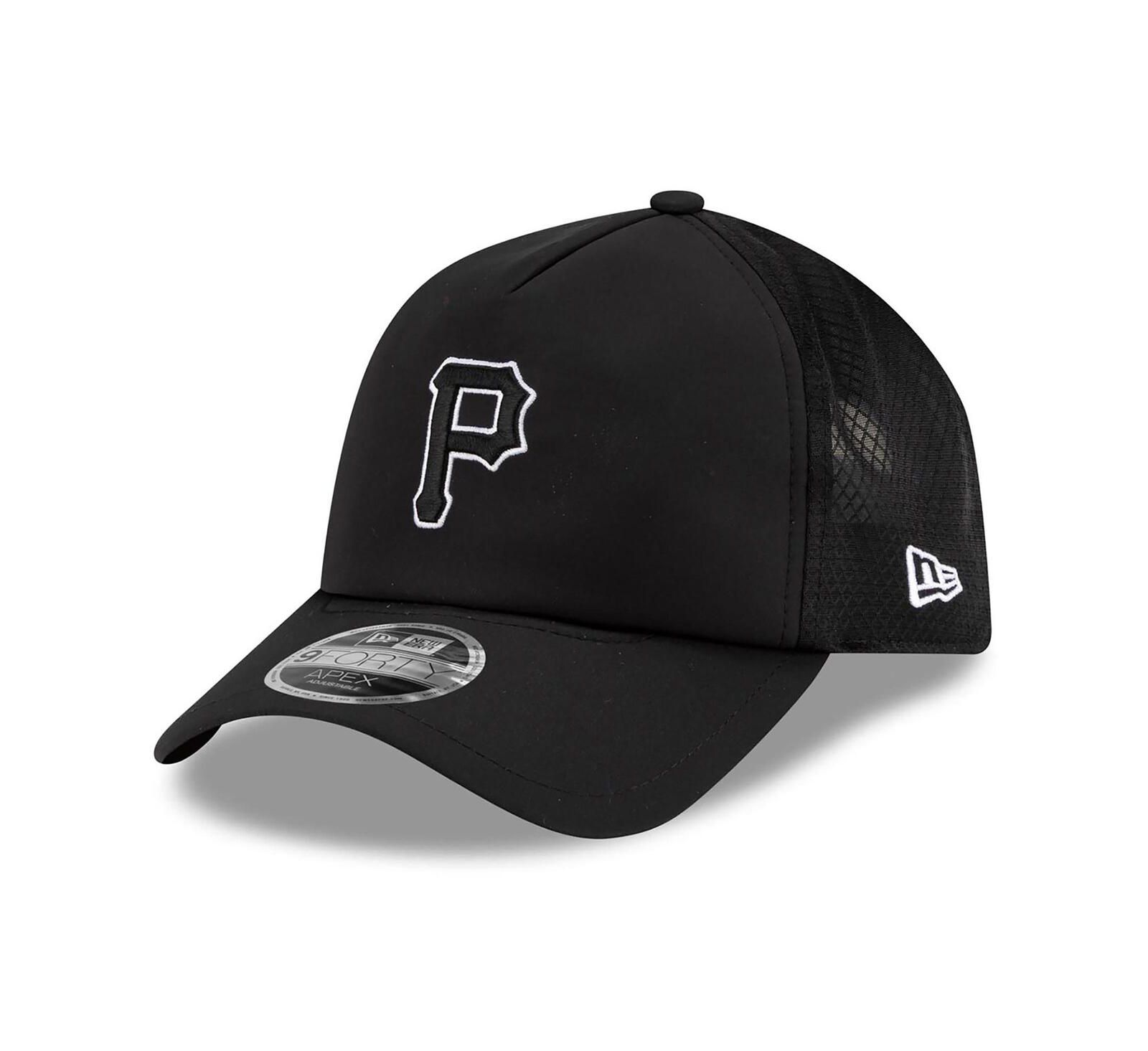 New Era Men's Black Pittsburgh Pirates 2026 Batting Practice Apex 9FORTY Adjustable Trucker Hat