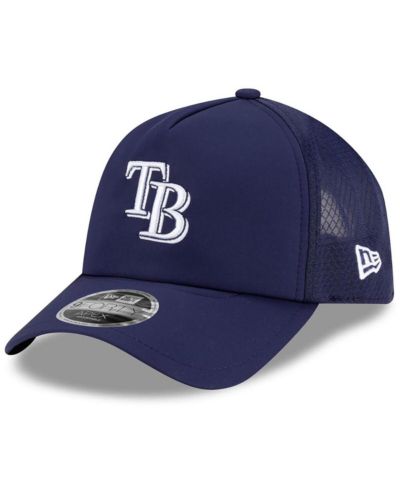 New Era Мужская кепка Tampa Bay Rays 2026 Batting Practice Apex 9FORTY Adjustable Trucker Hat, темно-синяя