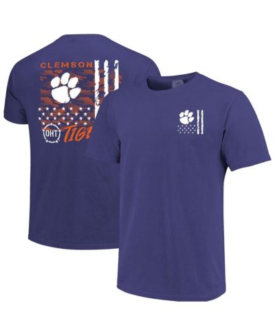 Image One Men's Purple Clemson Tigers Comfort Colors OHT Camo Overlay T-Shirt