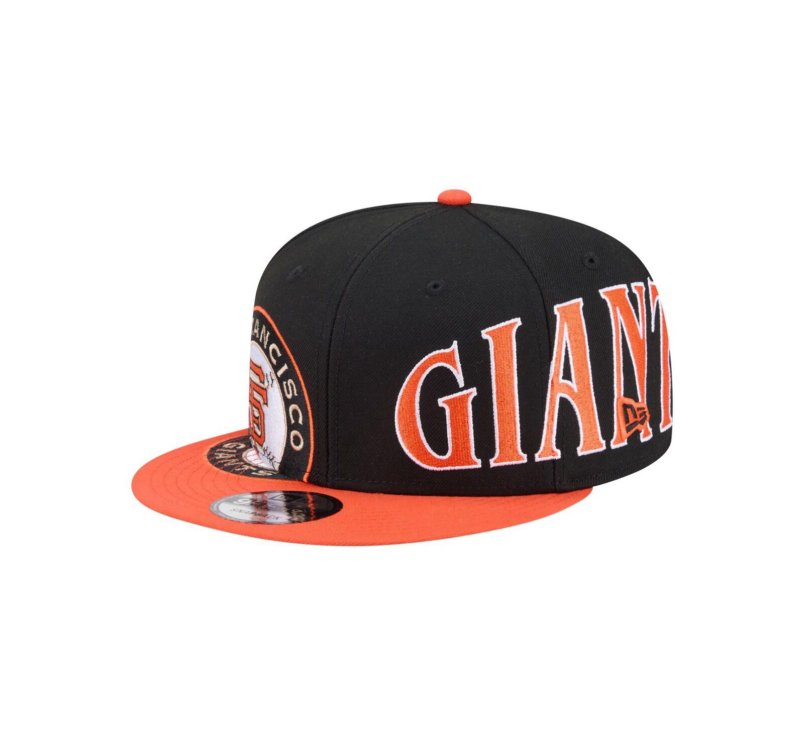 New Era Men's Black/Orange San Francisco Giants Stretched Two-Tone 9FIFTY Adjustable Hat
