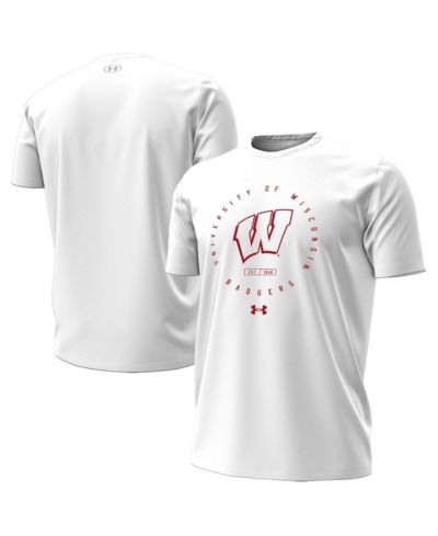 Мужская футболка Under Armour Wisconsin Badgers White Out HeatGear