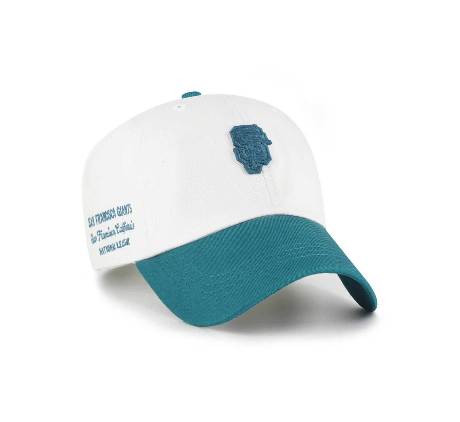 Мужская белая/бирюзовая кепка '47 Brand San Francisco Giants Contemporary Tonal Clean Up Adjustable Hat