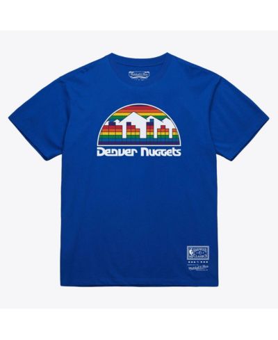 Футболка Mitchell & Ness и Мужская и Женская Royal Denver Nuggets Hardwood Classics Basic Logo Arch
