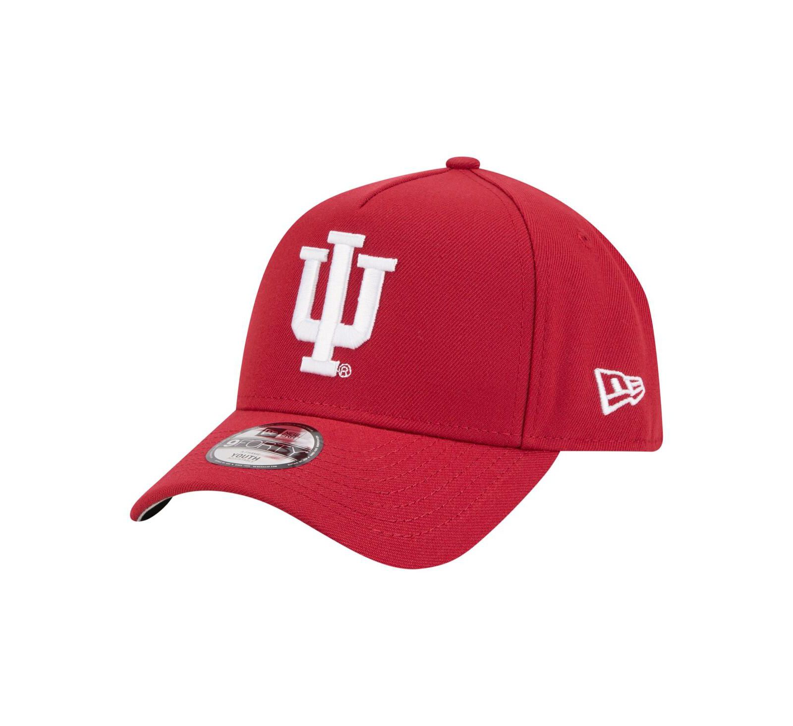 Кепка New Era 9FORTY A-Frame Adjustable для мальчиков и девочек Indiana Hoosiers Crimson
