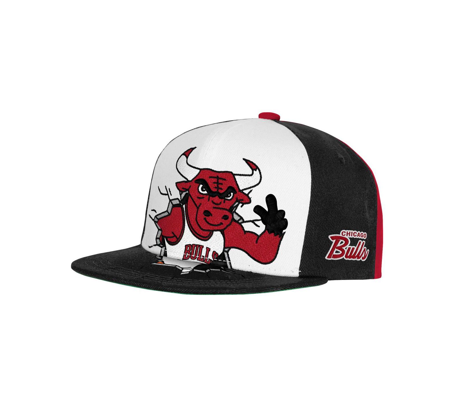 Кепка Mitchell & Ness Black Chicago Bulls Mascot Snapback для мальчиков и девочек