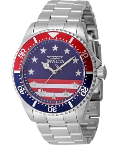 Мужские часы Invicta Pro Diver Quartz 48942, красный циферблат