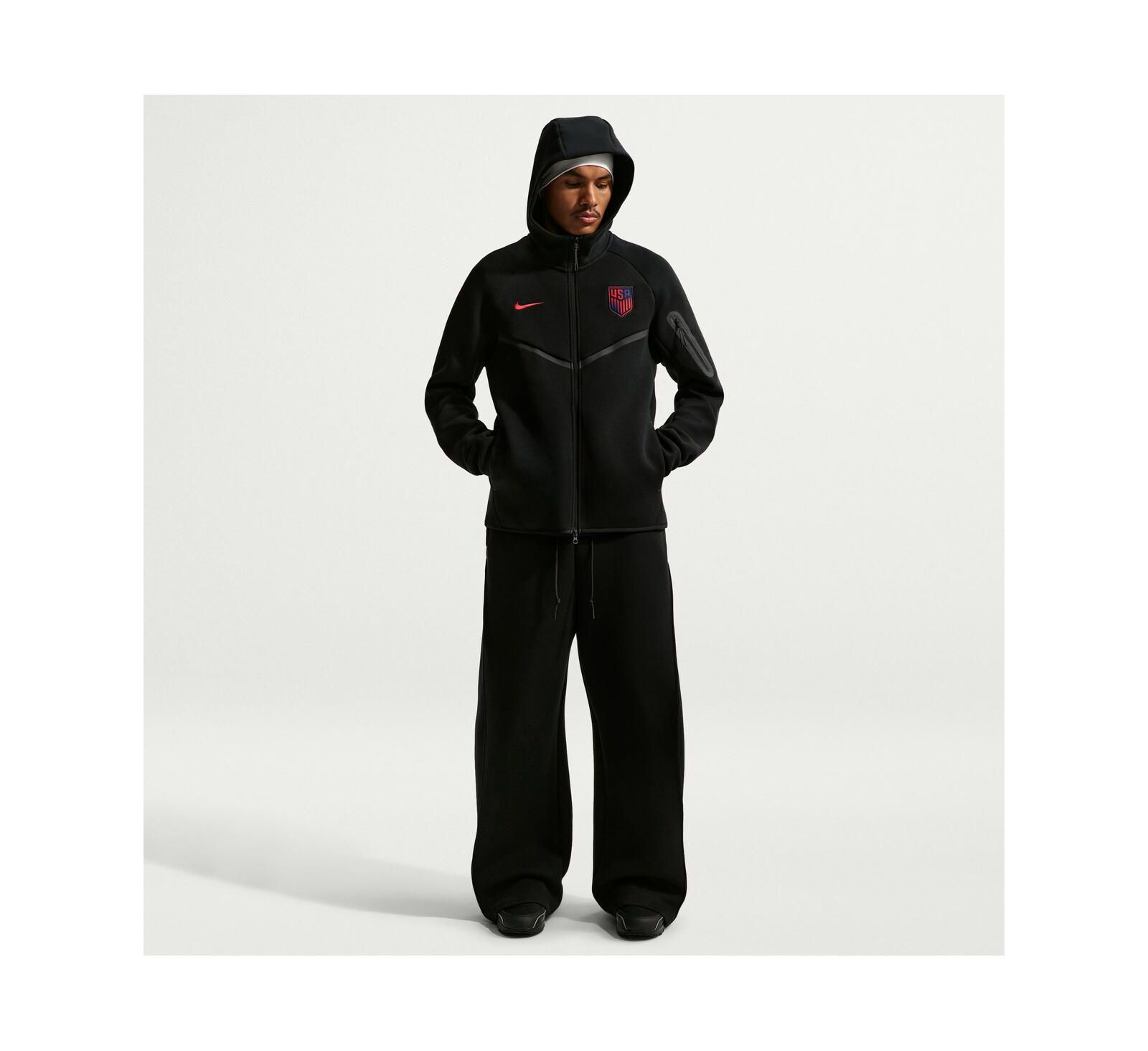 Nike Men's Black USMNT 2026 Tech Fleece Windrunner Full-Zip Hoodie