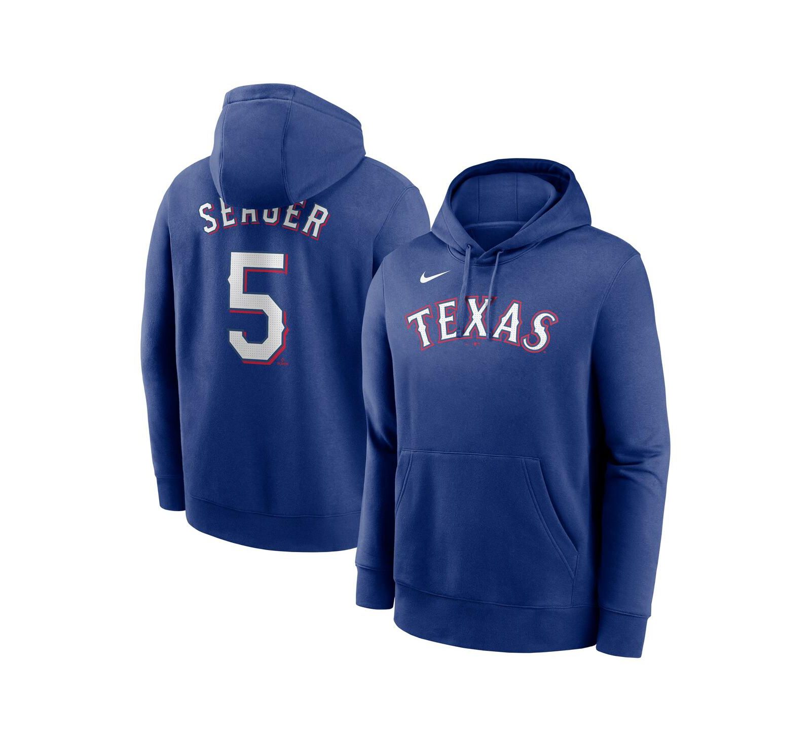 Nike Men's Corey Seager Royal Texas Rangers Player Name & Number Club Fleece Pullover Hoodie