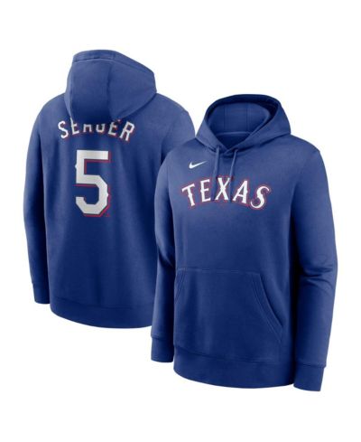 Мужское худи Nike Corey Seager Royal Texas Rangers Player Name & Number Club Fleece Pullover