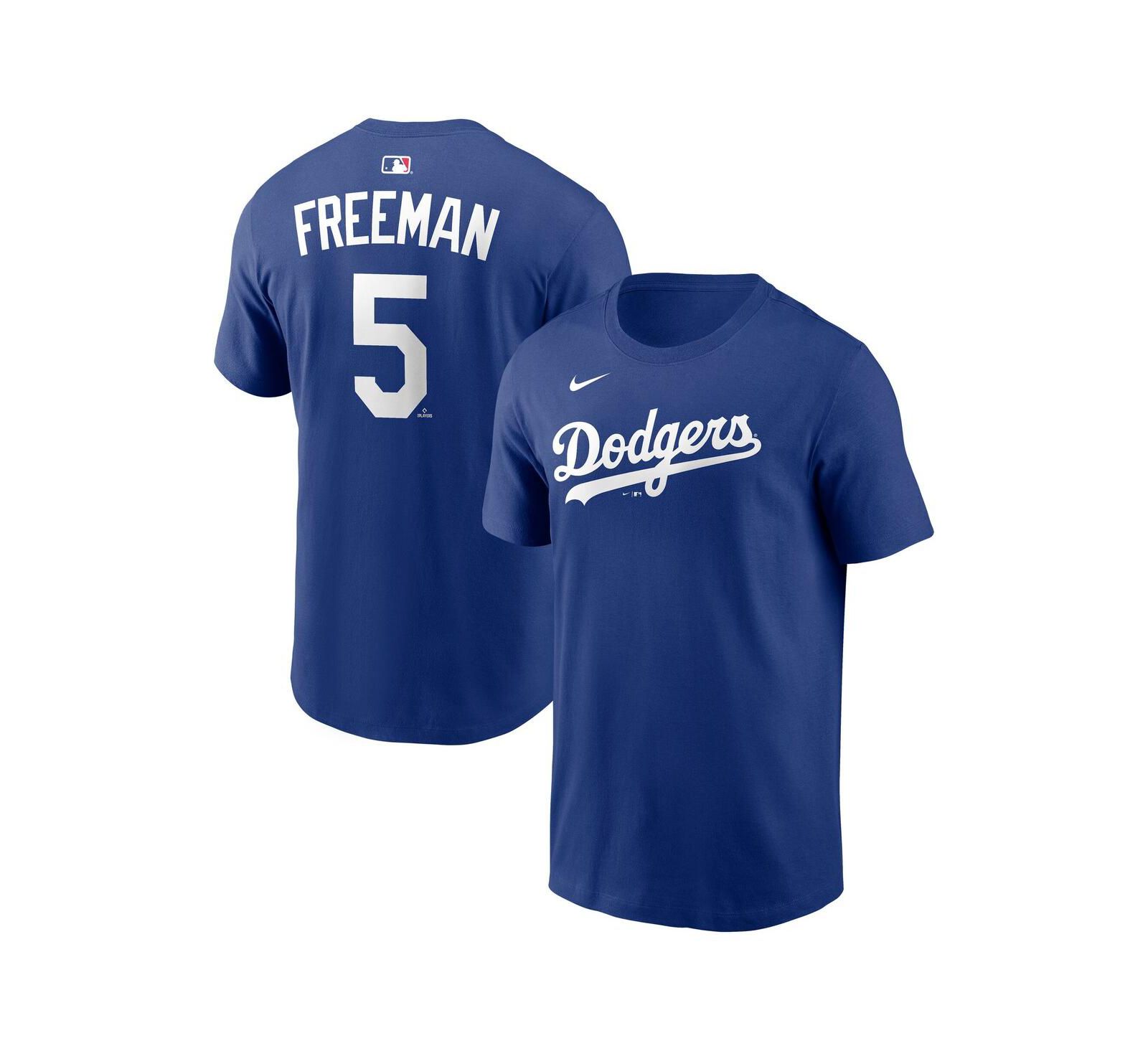 Nike Men's Freddie Freeman Royal Los Angeles Dodgers Home Name & Number T-Shirt