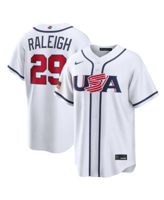 Nike Мужская джерси Nike Cal Raleigh White USA Baseball 2026 World Baseball Classic Home Stadium