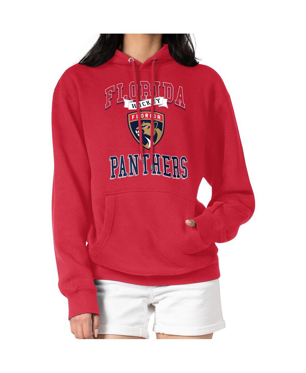 G-III 4Her by Carl Banks Women's Red Florida Panthers Team Logo Tri-Blend Fleece Pullover Hoodie