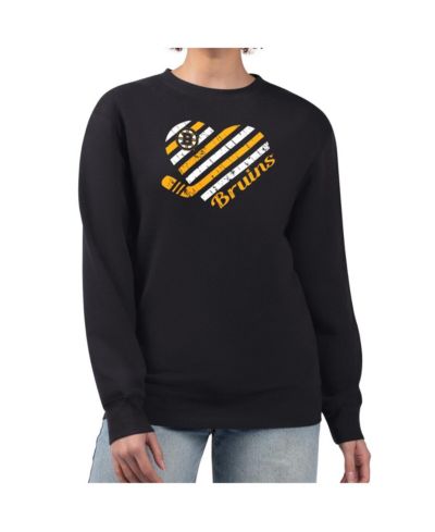 Женский свитшот G-III 4Her by Carl Banks Black Boston Bruins с графическим принтом сердца