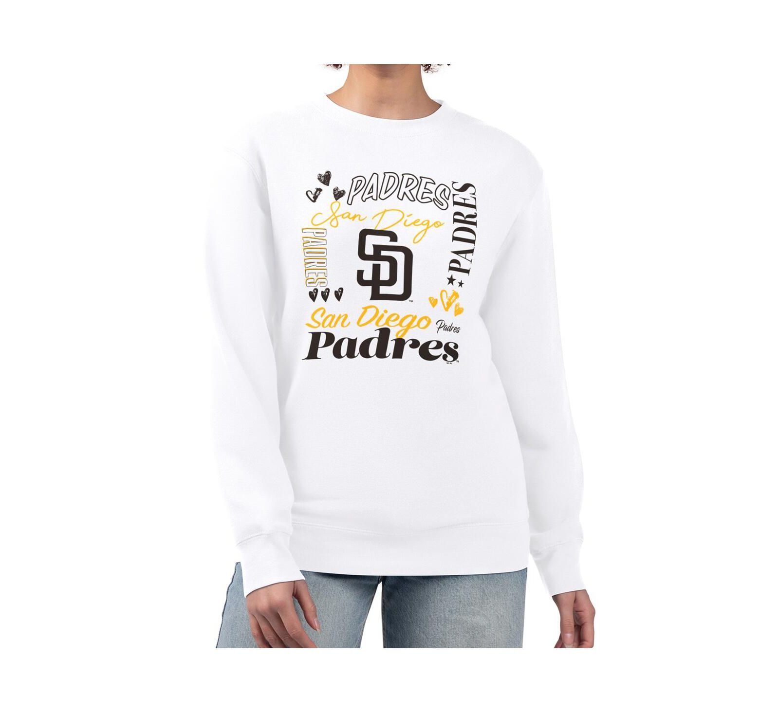 Женское худи G-III 4Her by Carl Banks White San Diego Padres Graphic Fleece