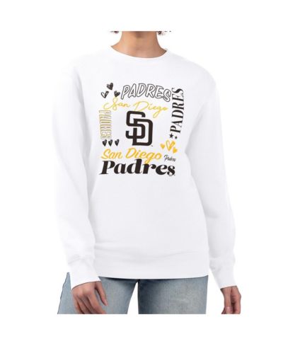 Женское худи G-III 4Her by Carl Banks White San Diego Padres Graphic Fleece