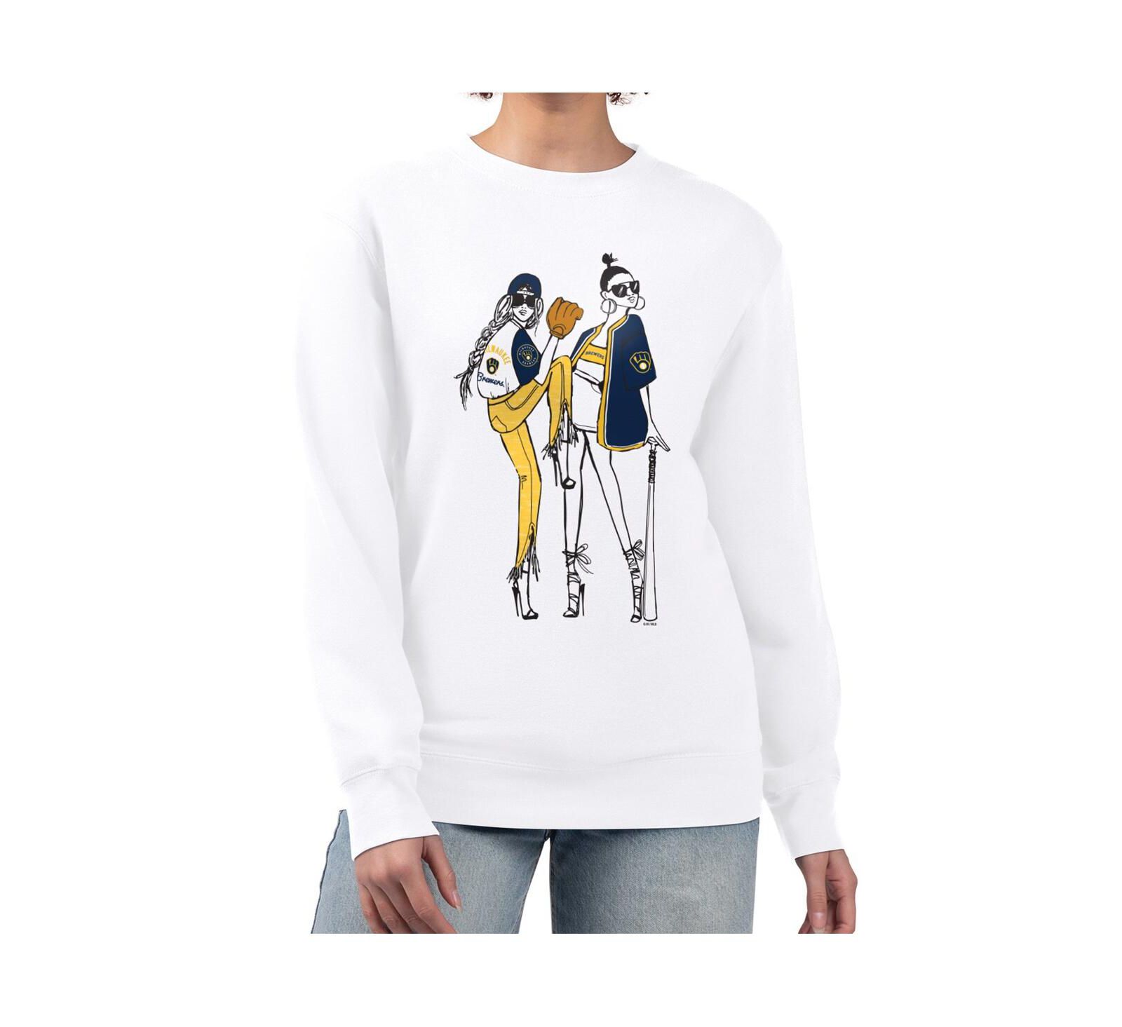 Женское флисовое худи G-III 4Her by Carl Banks White Milwaukee Brewers Baseball Girls