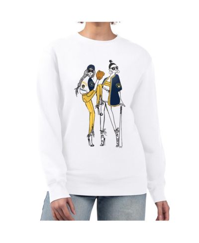 Женское флисовое худи G-III 4Her by Carl Banks White Milwaukee Brewers Baseball Girls