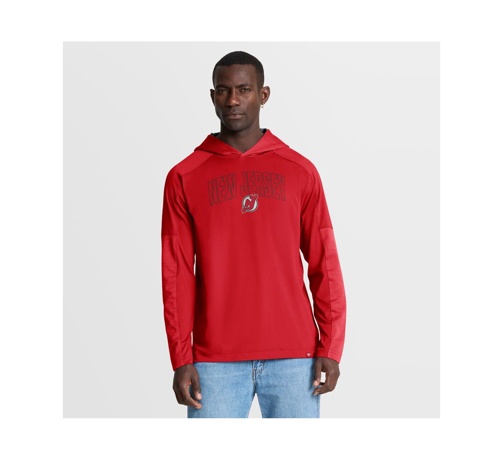Мужская толстовка Fanatics Red New Jersey Devils Penalty Shot Long Sleeve