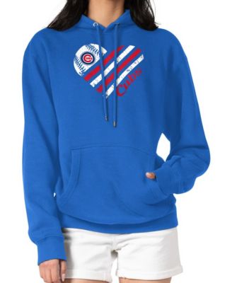 Женское худи G-III 4Her by Carl Banks Chicago Cubs с сердечком из флиса
