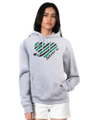 G-III 4Her by Carl Banks Women's Heather Gray Dallas Stars Heart Pullover Hoodie