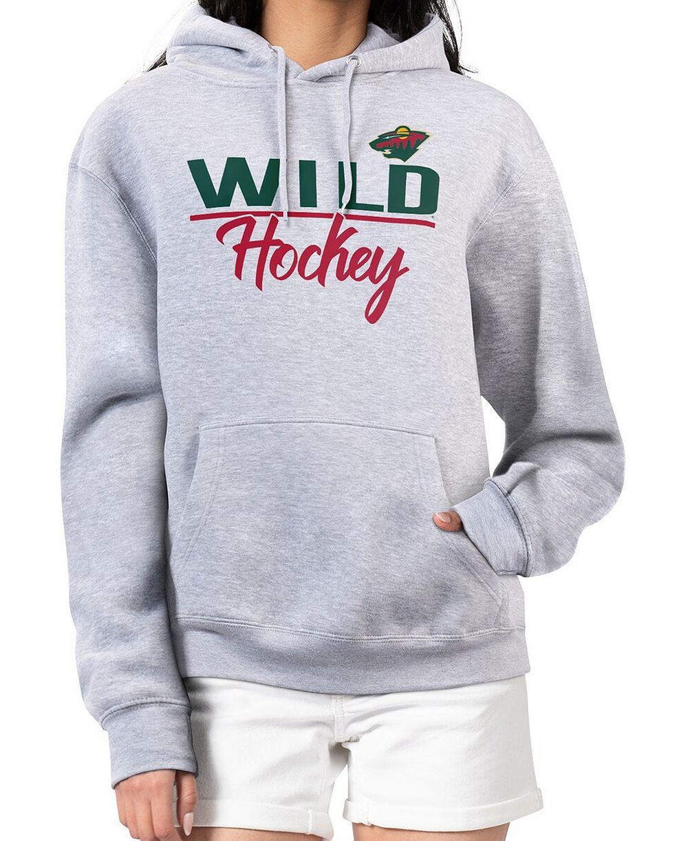 G-III 4Her by Carl Banks Женский флисовый худи Minnesota Wild Team Sport Tri-Blend Heather Gray