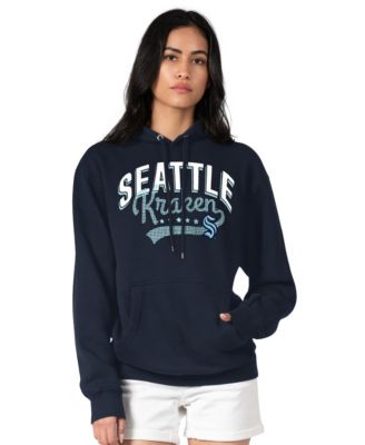 G-III 4Her by Carl Banks Женское худи Deep Sea Blue Seattle Kraken Filigree Logo Pullover