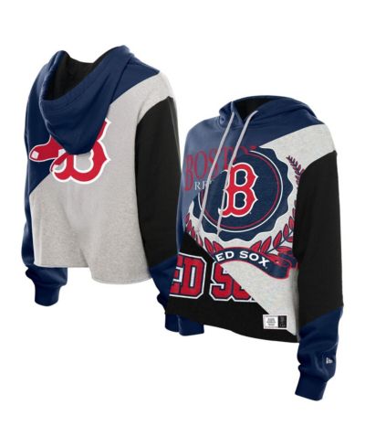 Женское укороченное худи New Era Boston Red Sox Color Block Boxy