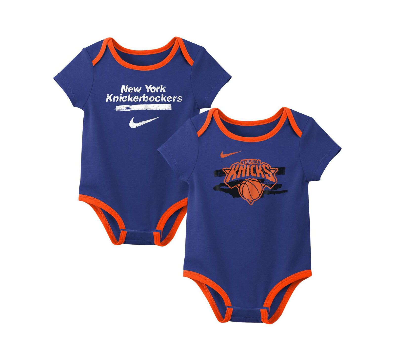 Комплект из 2 боди Nike для мальчиков и девочек, синий, New York Knicks Courtside Premier