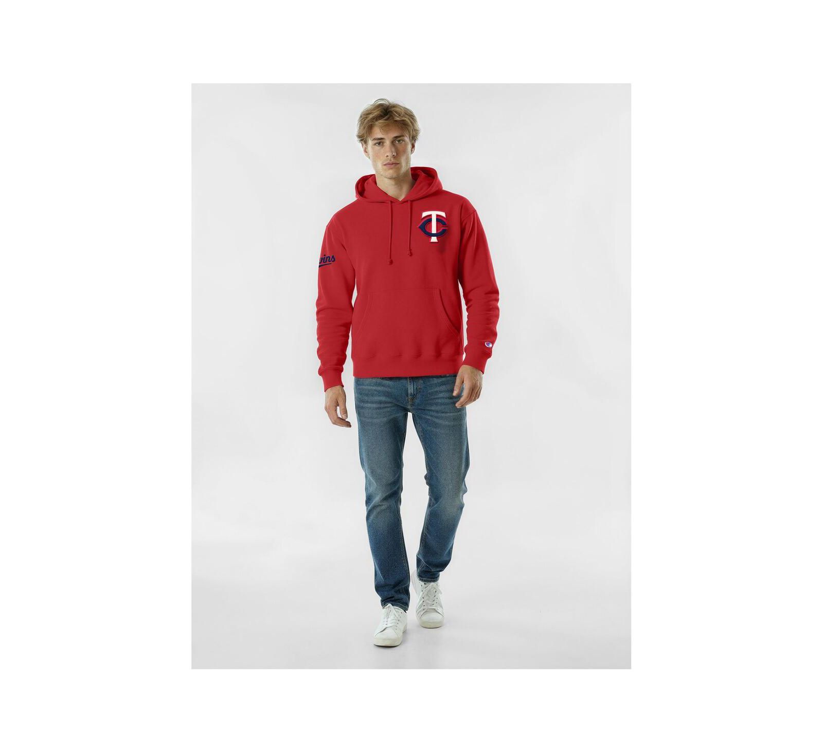 Мужское худи Champion Minnesota Twins Red Reverse Weave Chenille