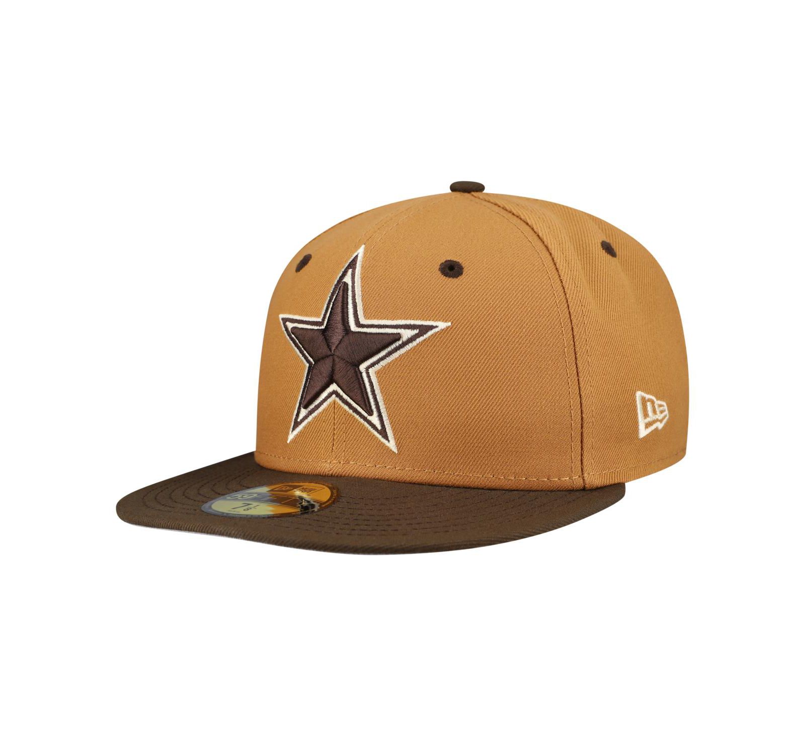 New Era Men's Light Brown/Dark Brown Dallas Cowboys Two-Tone Walnut 59FIFTY Fitted Hat