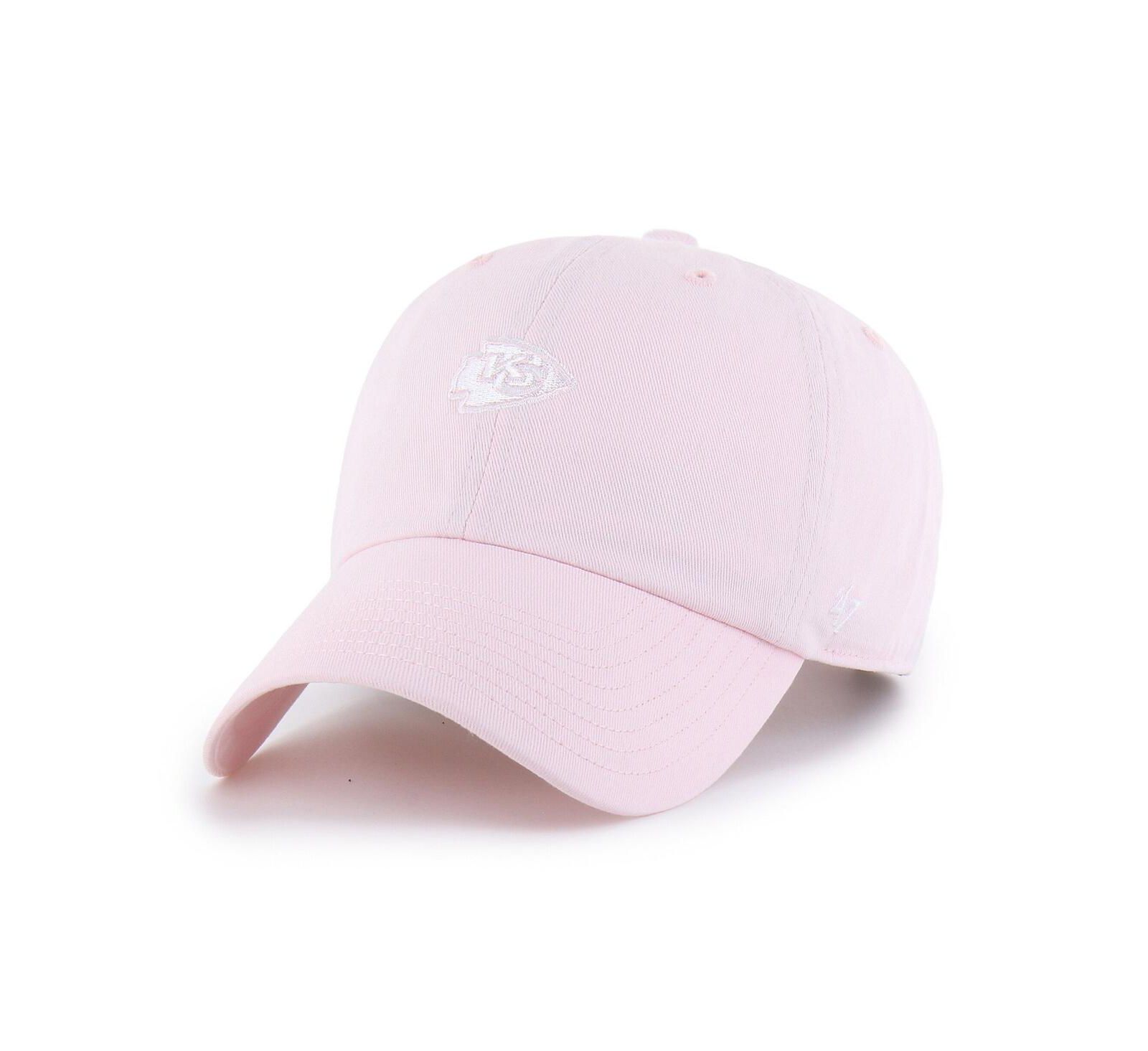 '47 Brand Women's Light Pink Kansas City Chiefs Base Runner Ballpark Clean Up Adjustable Hat